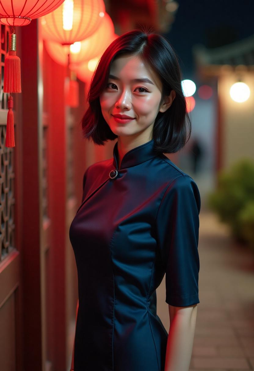 海岸线上的夜色与城市灯火